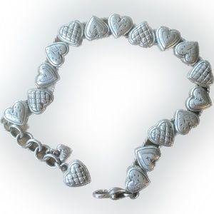 Brighton Silver Heart Shaped Bracelet